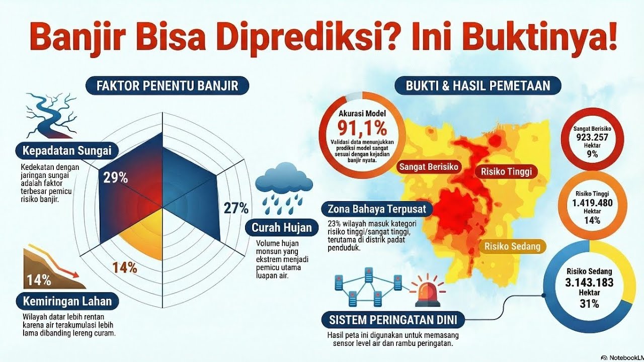 🔴 Banjir Bisa Diprediksi! Ini Cara GIS Memetakan Wilayah Tahan & Rawan Banjir