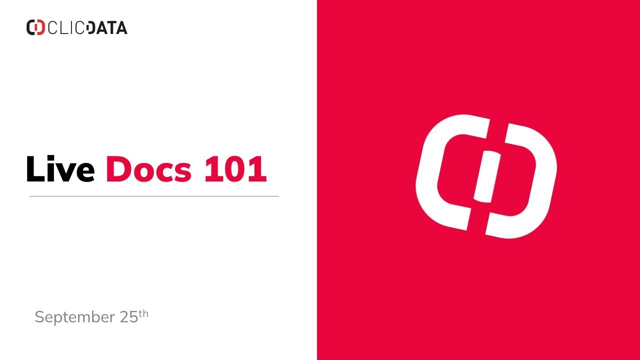 Webinar - Automate Your Report Publication with Live Docs