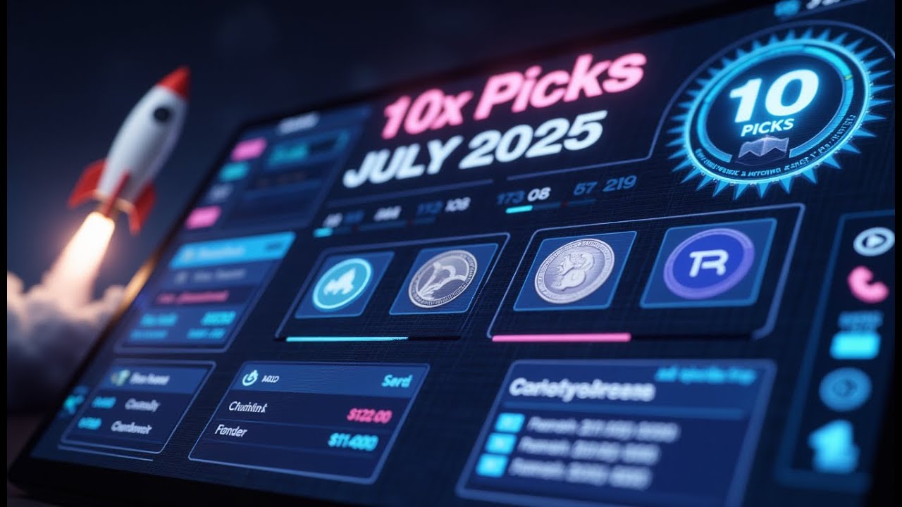 Top 10 Cryptos That Could 10x From July 2025 🚀 | Hidden Gems to Watch Now!