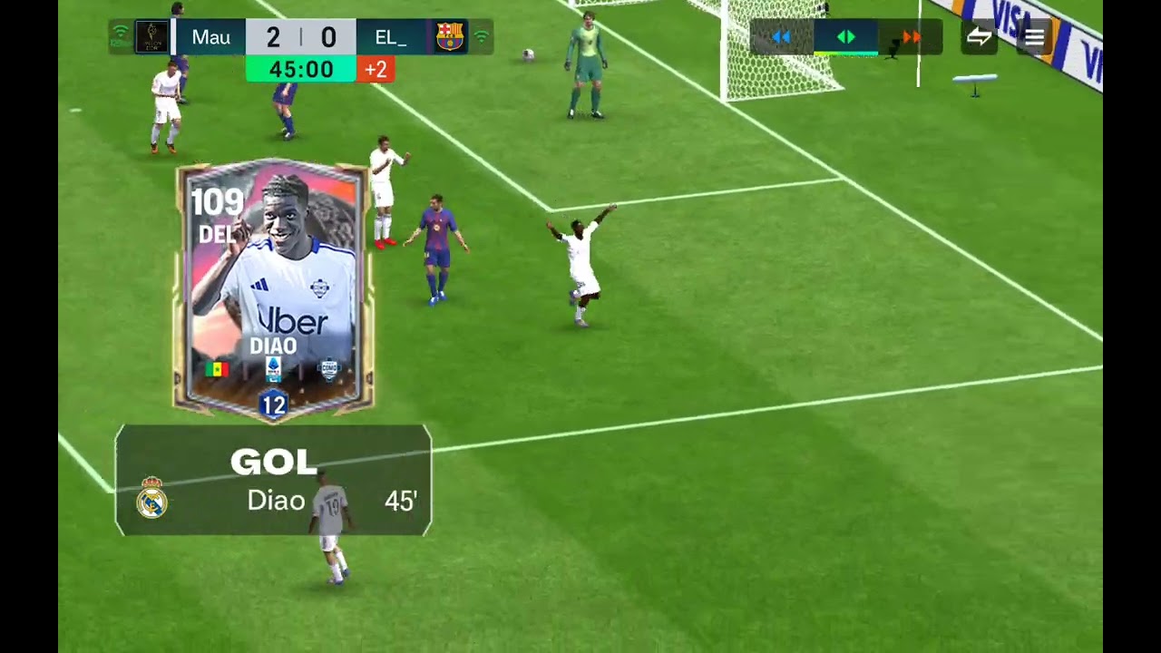 Jugando un poco de fc mobile ;)