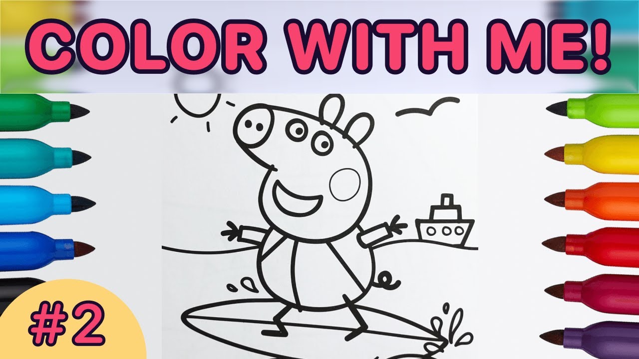 Peppa Pig Color With Me 🎨 Calm Coloring Tutorial