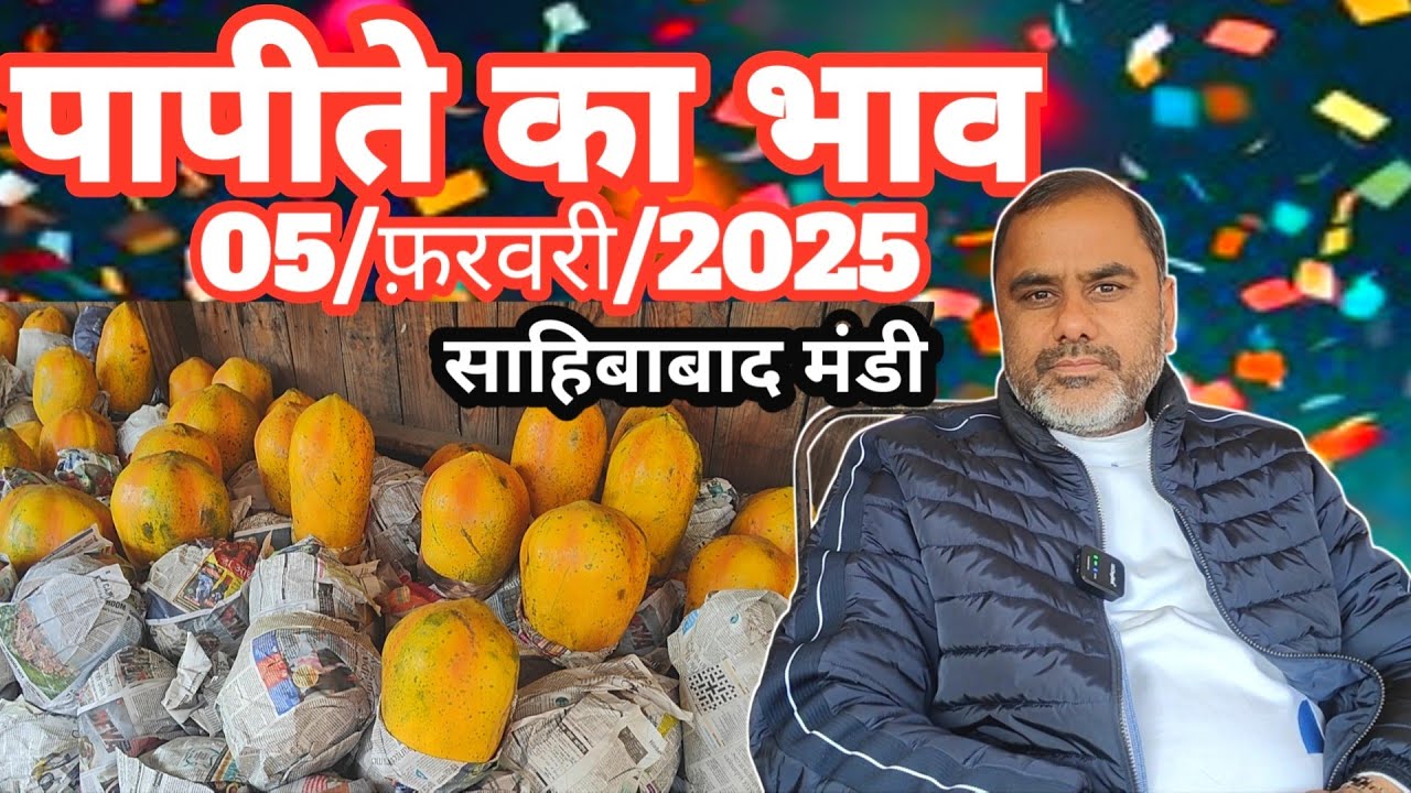 05/जनवरी/2025 पपीते का भाव साहिबाबाद मंडी | papaya rates in mandi #papaya #papite #fruitrates #mandi
