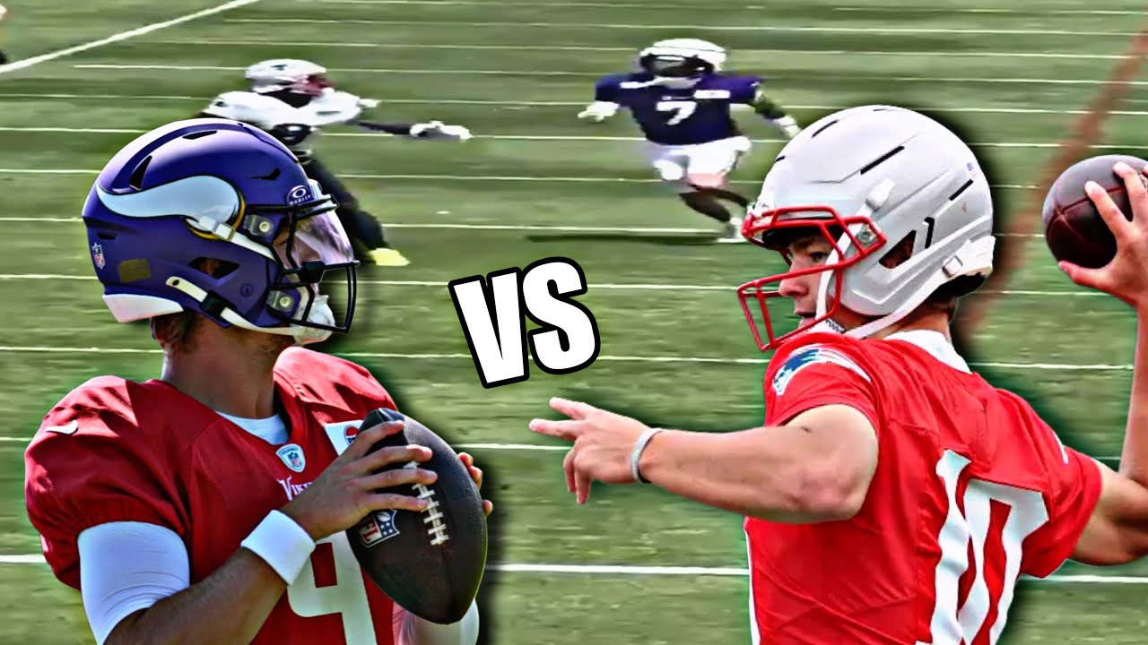 Vikings vs Patriots INTENSE FULL Joint Practice Highlights: Drake Maye vs JJ McCarthy + Stefon Diggs