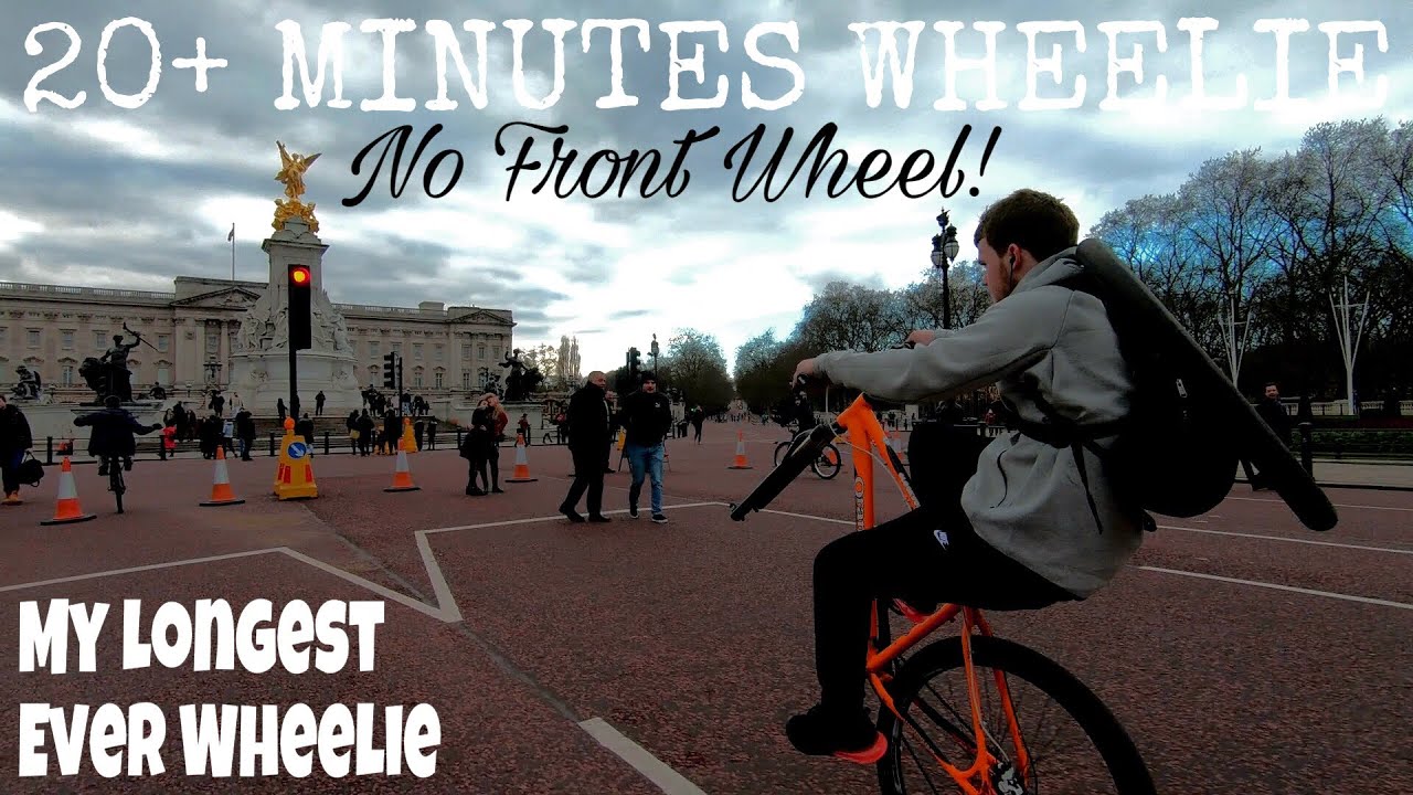 JAKE100 NO FRONT WHEEL CHALLENGE!! *20+ Minute Wheelie*