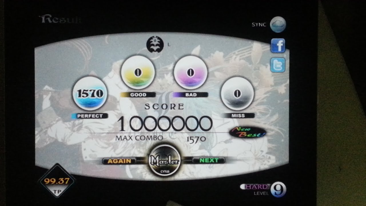 Cytus - L2 (Ver.B) - HARD - Million Master - 尾杀段全