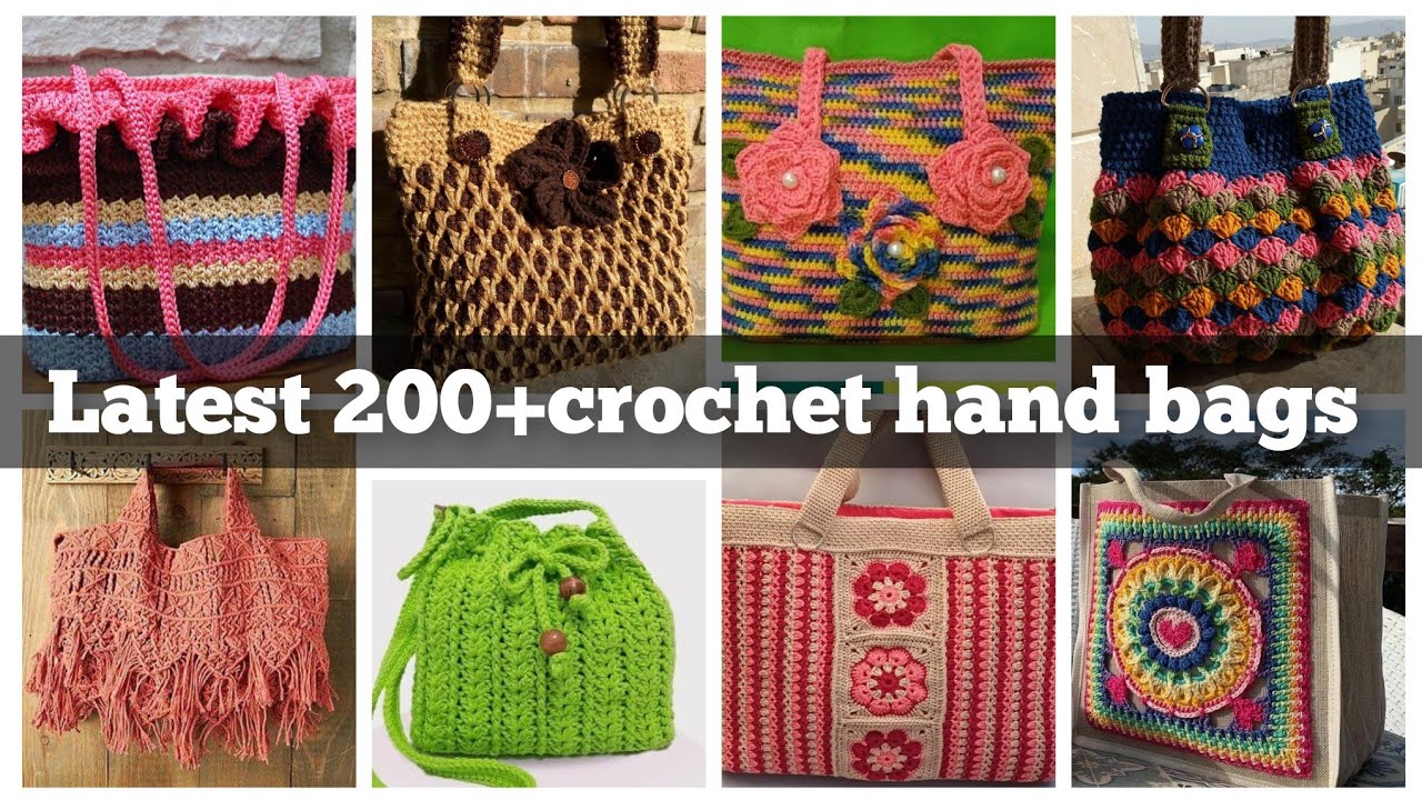 200+Attractive shoulder hand bags designs for ladies/crochet new stylish designs of purse