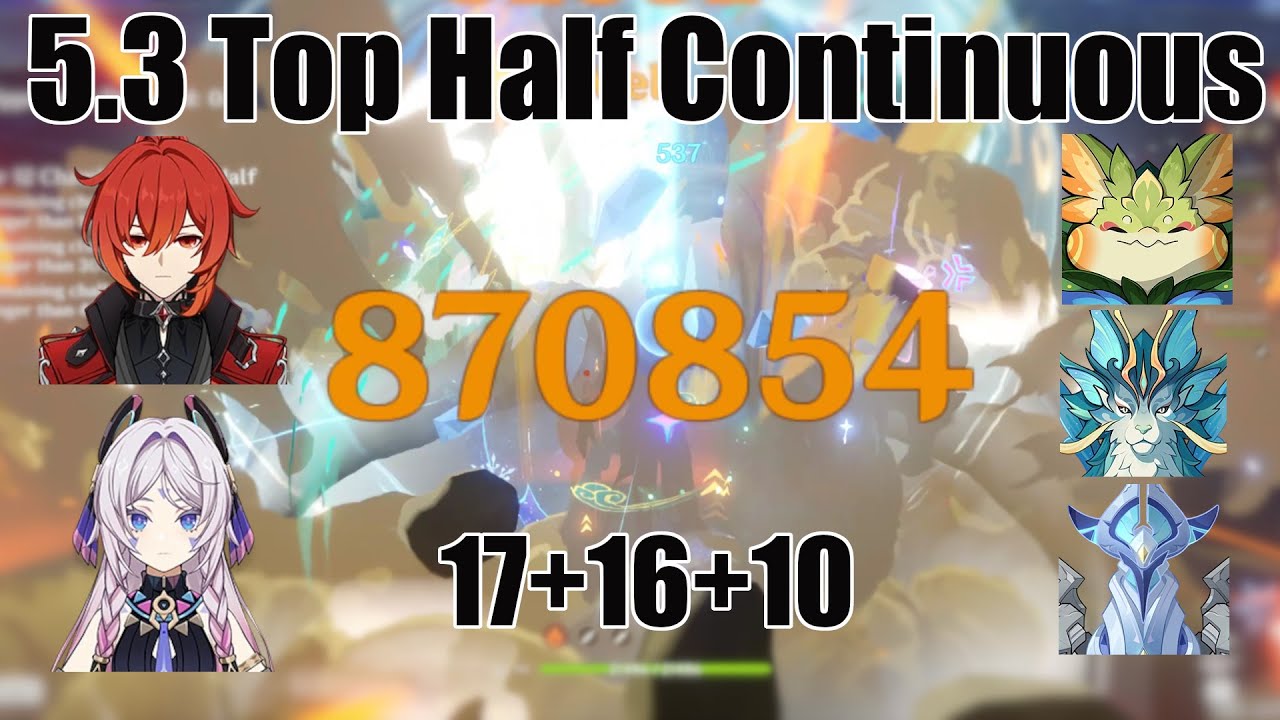 Diluc Citlali C2 Plunge 5.3 Abyss Top Half 43s Speedrun