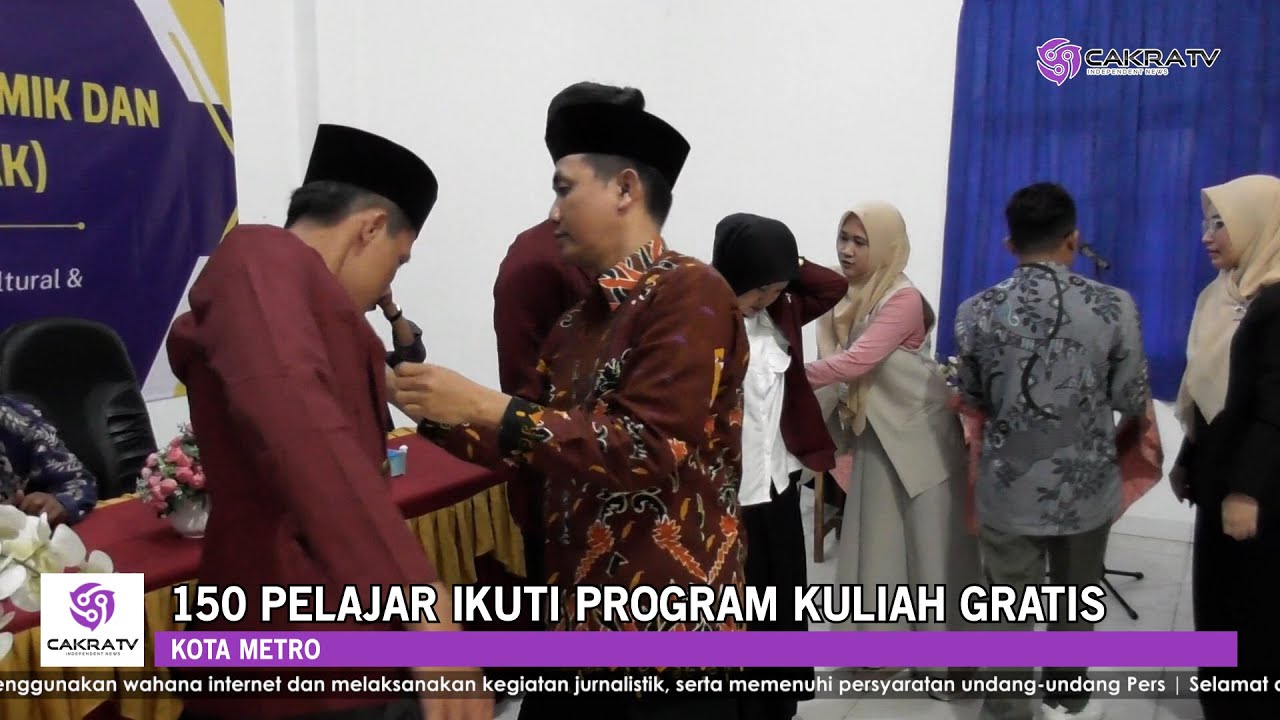 150 Pelajar Ikuti Program Kuliah Gratis Pemkot Metro