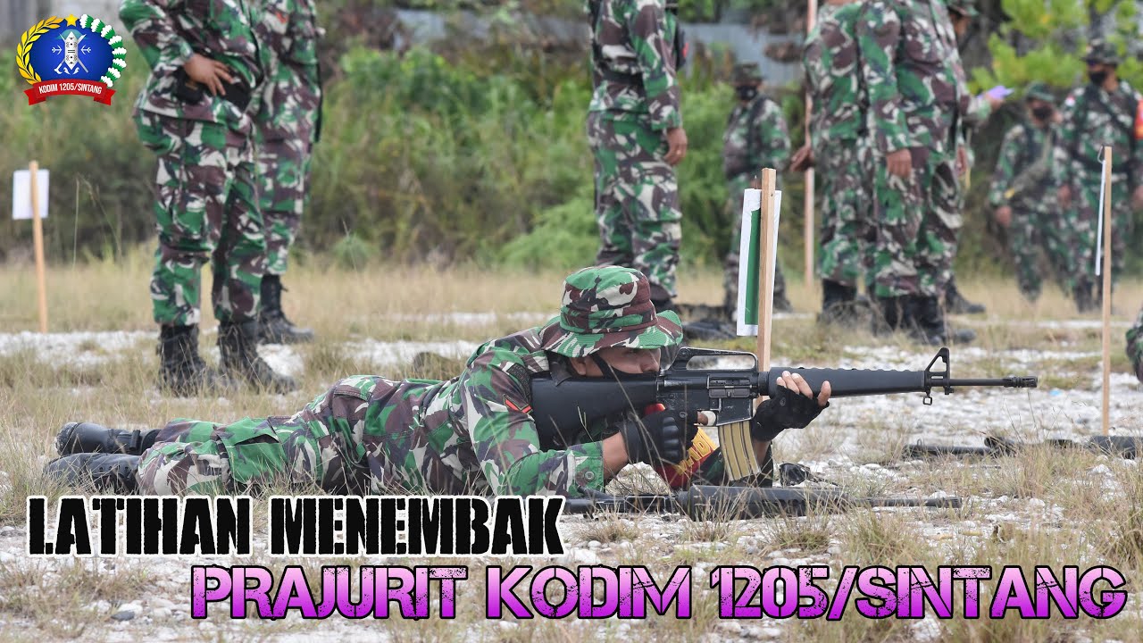 Latihan Menembak Kodim Sintang