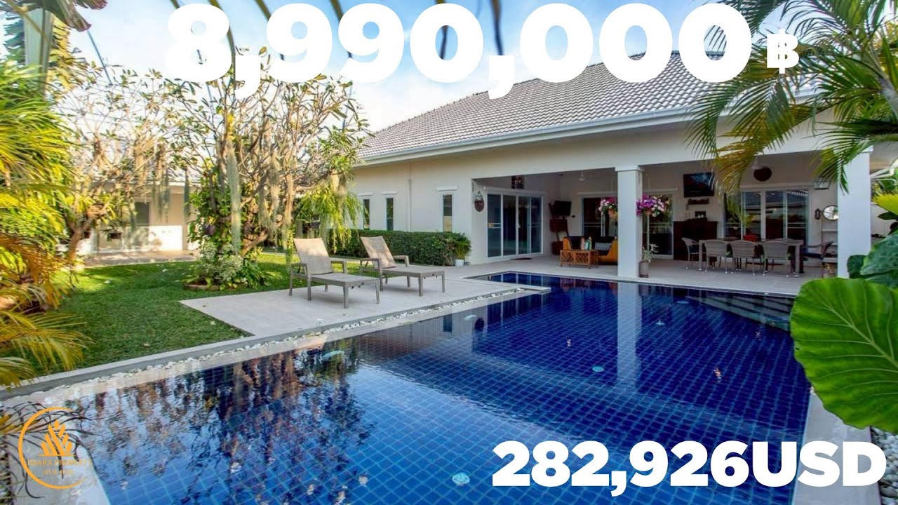 8,990,000THB(282,926USD) Beautiful 3 Bedrooms Pool Villa At Gold A Hua Hin Soi 88 For Sale
