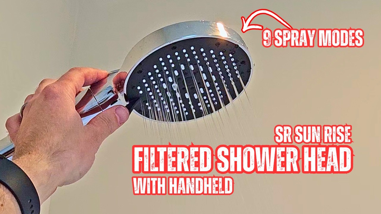 Душевая лейка с 9 режимами распыления и фильтром, обеспечивающая мощный поток воды (SR Sun Rise)