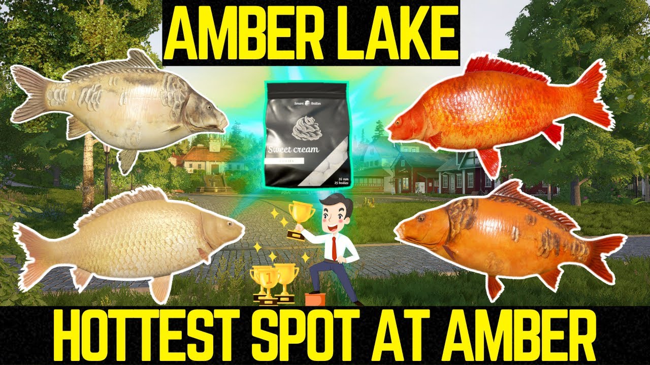 Russian Fishing 4 BEST ACTIVE SPOT (Amber Lake)