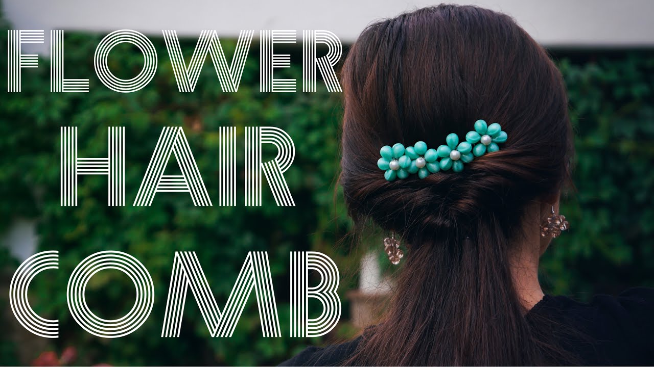 Украшение для волос / Гребень из проволоки / DIY FLOWER HAIR COMB