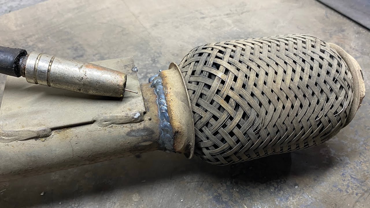 Simple technique for welding flex pipes DIY | Welding exhaust pipes!