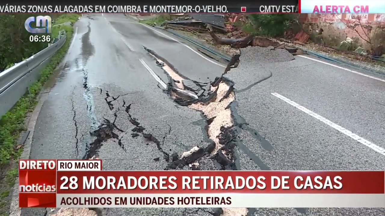 Fevereiro2026-28 moradores retirados de casas em Rio Maior