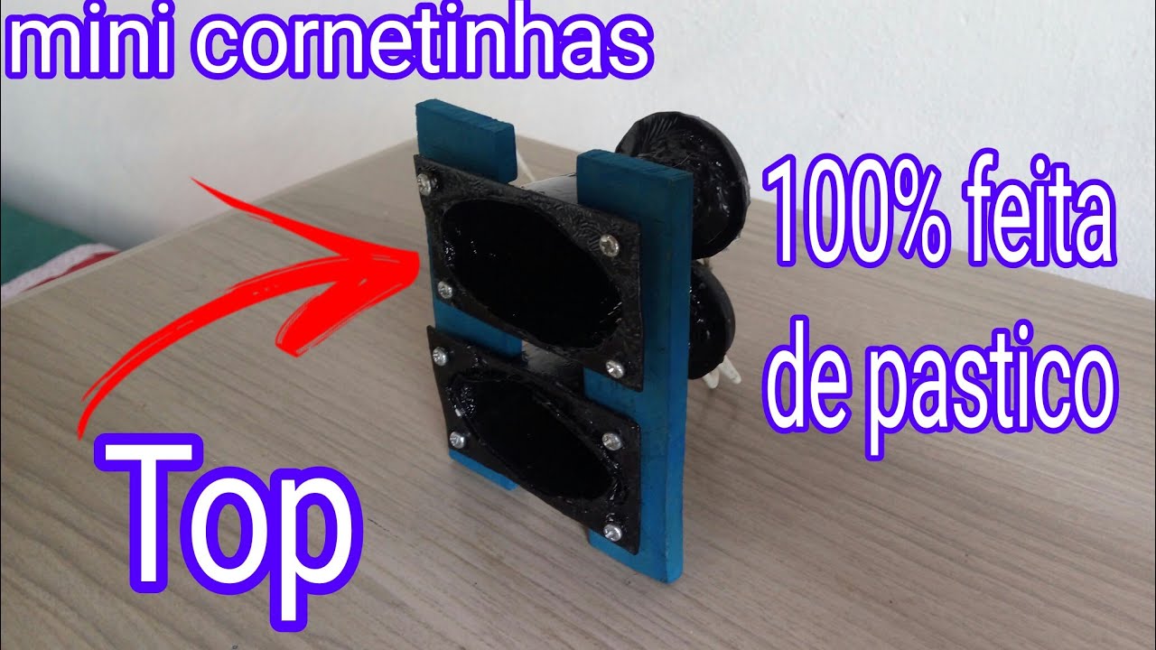 Como fazer mini corneta de plástico para mini paredão