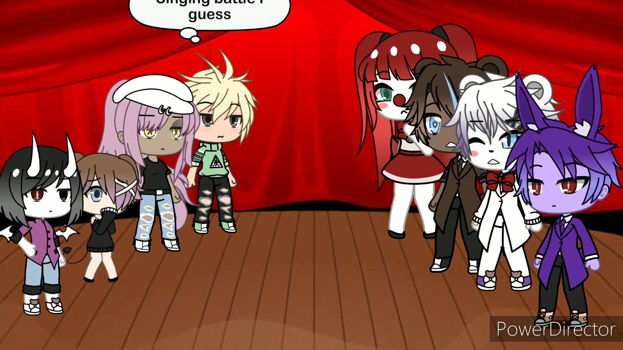 Singing battle// My OC's vs Fnaf 1 & SL//gacha life