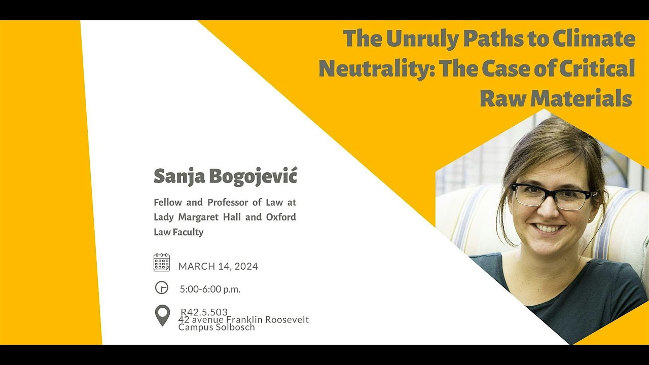 Guest lecture “The Unruly Paths to Climate Neutrality: The Case of Critical Raw Materials”