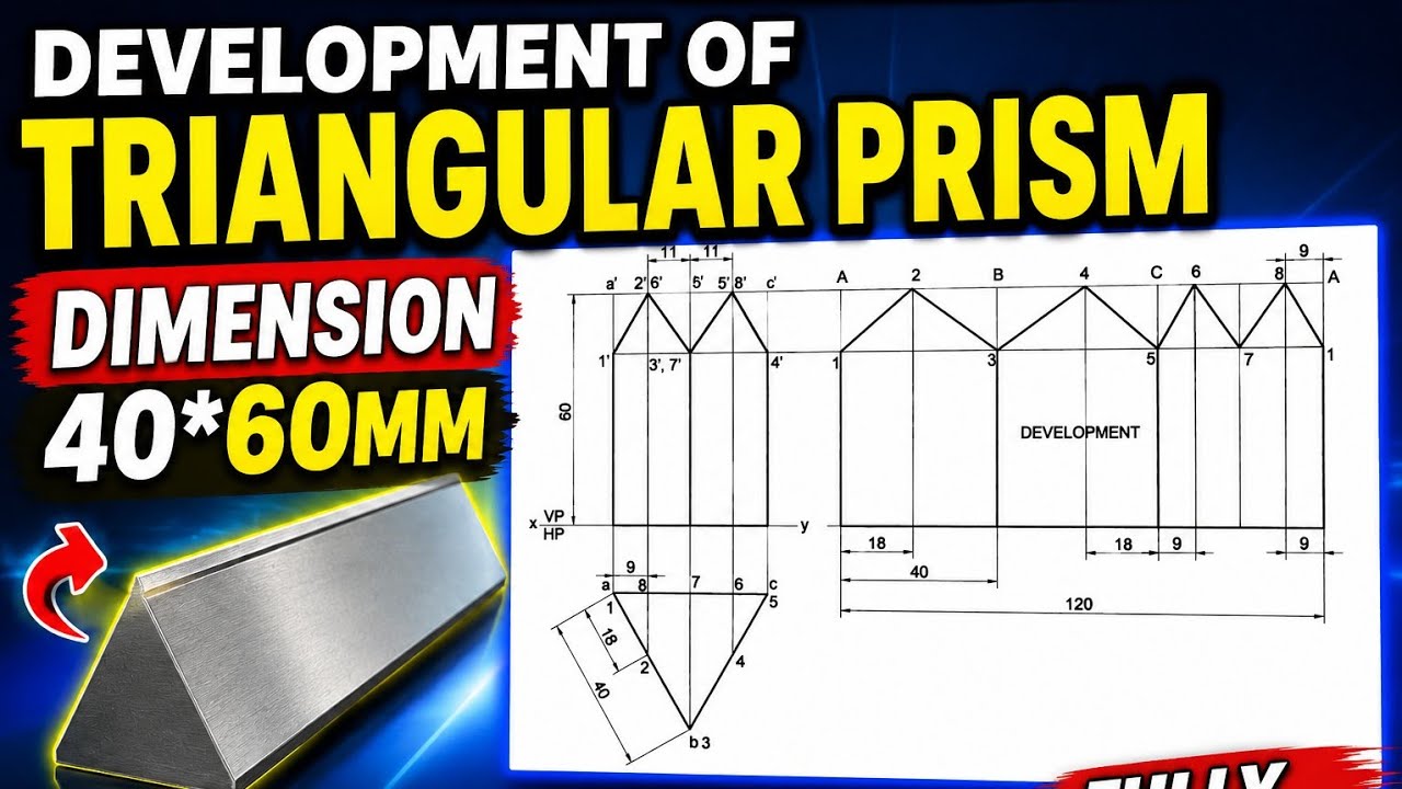 Development of  Triangular prism dimension 40*60mm