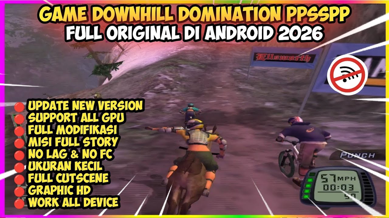 Game Downhill Domination PPSSPP Android Offline Ukuran Kecil Grafik HD