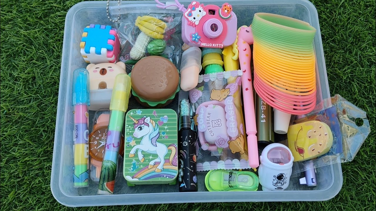 Viral Cute Stationery Collection 🎀 | ASMR Unboxing | Pencil,Pen,Sharpener,Eraser | Long Video