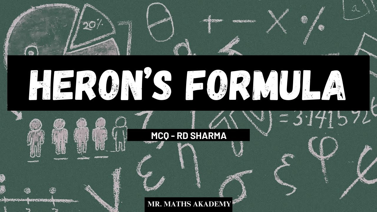 Heron’s Formula MCQ | Part 3 | RD Sharma | Class 9 Maths | Important MCQs 🔺✍️