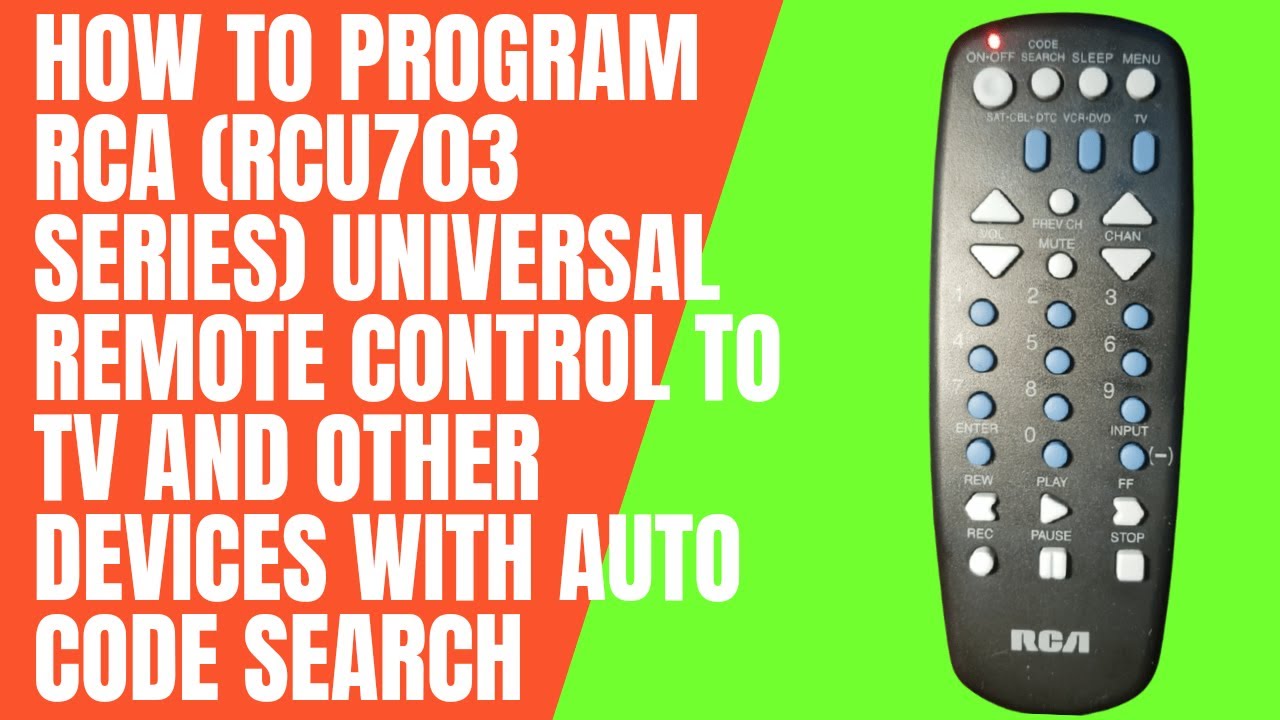How to Program RCA (RCU703 Series) Universal Remote Control to TV and other with Auto Code Search