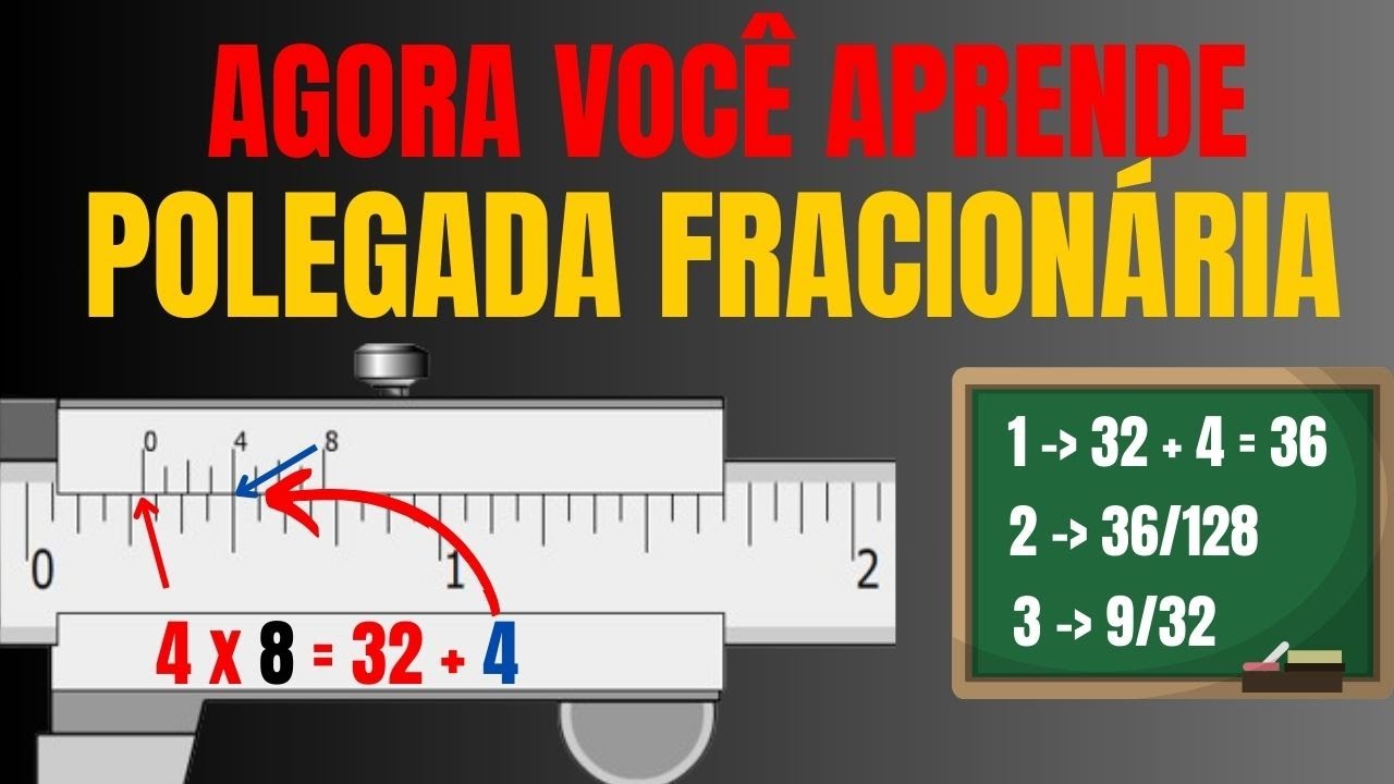 Como fazer a leitura do Paqu&iacute;metro em polegada fracion&aacute;ria de forma simples