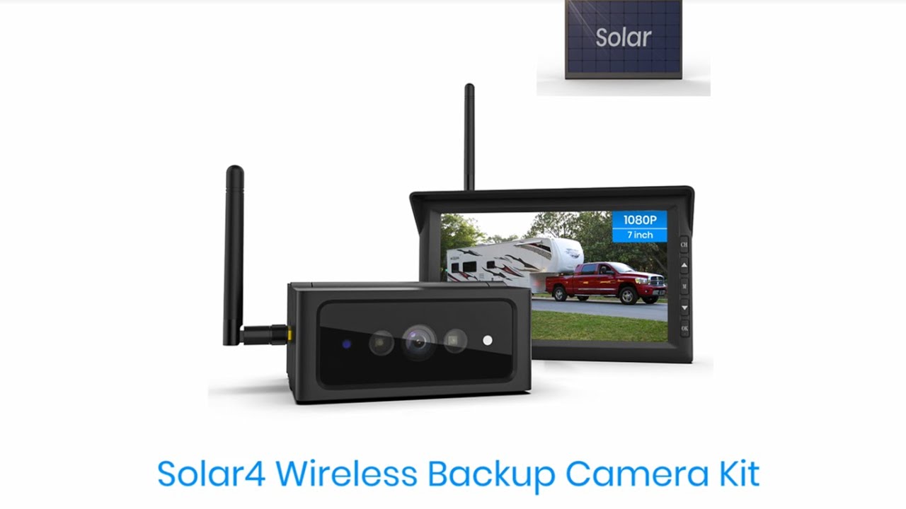 AUTO-VOX Solar4 Truly Wireless RV Backup Camera Set