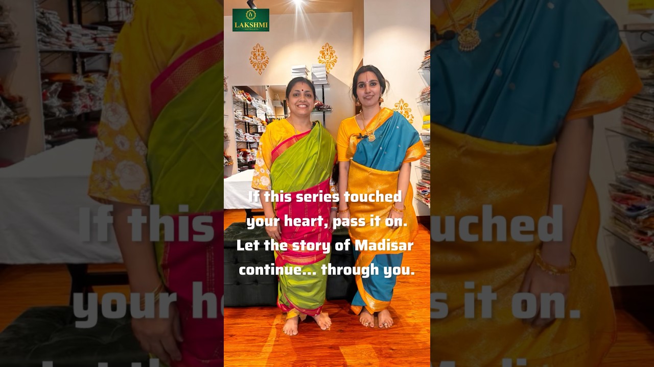 Пошаговое упрощенное драпирование мадисара в стиле Айенгара #lakshmivasthralaya #madisarsarees #t...
