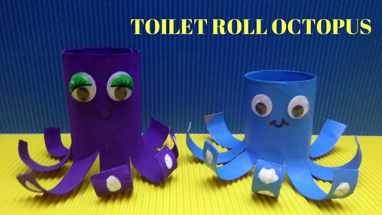 How to Make a Toilet Paper Roll Octopus - Toilet Paper Roll Crafts