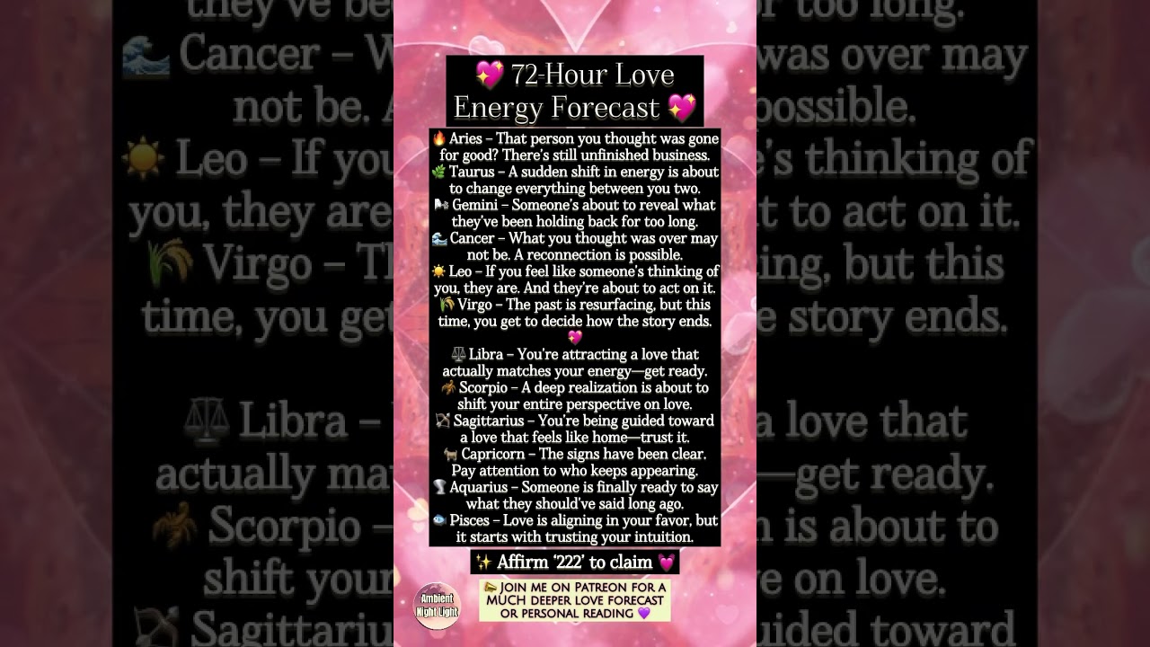 💖 72-Hour Love Energy Forecast &ndash; A Major Shift in Your Love Life 👀 #lovemessages