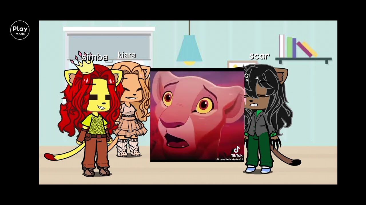 Kiara scar e simba reagem kovu e kiara