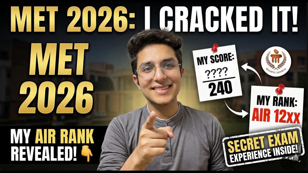 MANIPAL |Don't Attempt MET 2026 Without Watching This! ❌ My Score, Rank & Strategy Revealed