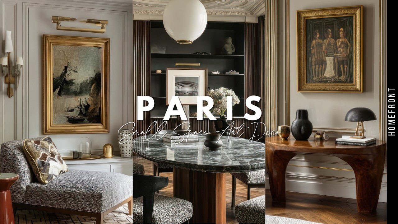 Timeless Parisian Interior Design | Small Space Luxury Apartment with Art Deco Details