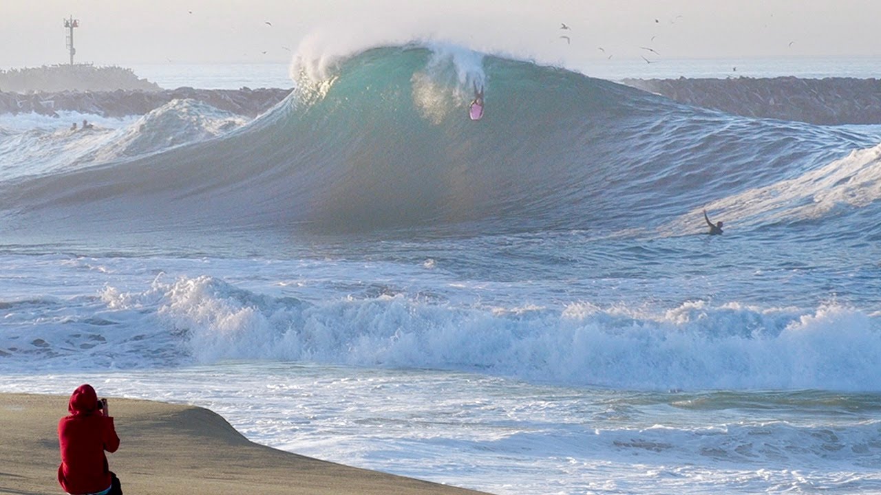 First Pumping swell at The Wedge 2024! (RAW)