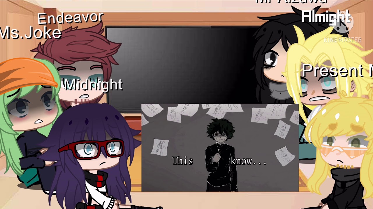 Pro heroes (+Almight) React to villian deku Part 2 :)