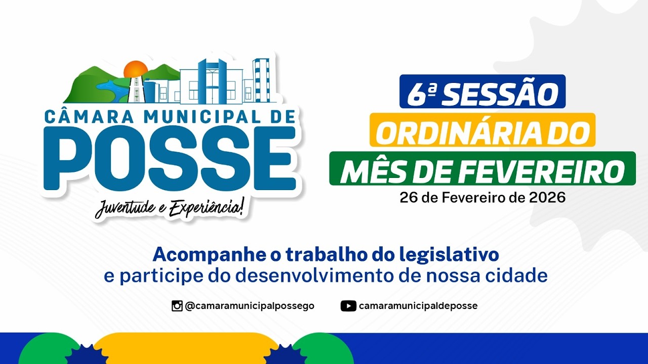 6° SESSÃO ORDINÁRIA DO MÊS DE FEVEREIRO - 26/02/2026