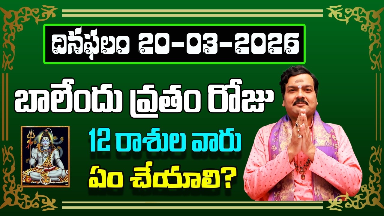 March 20th 2026 Daily Horoscope & Panchangam By Machiraju Kiran Kumar | Machiraju Bhakti