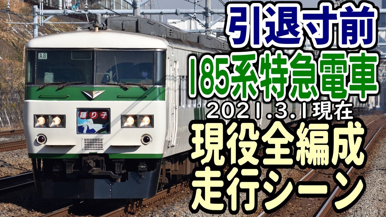 【定期運用はあと10日】185系特急電車 現役全編成走行シーン集(2021.3現在)