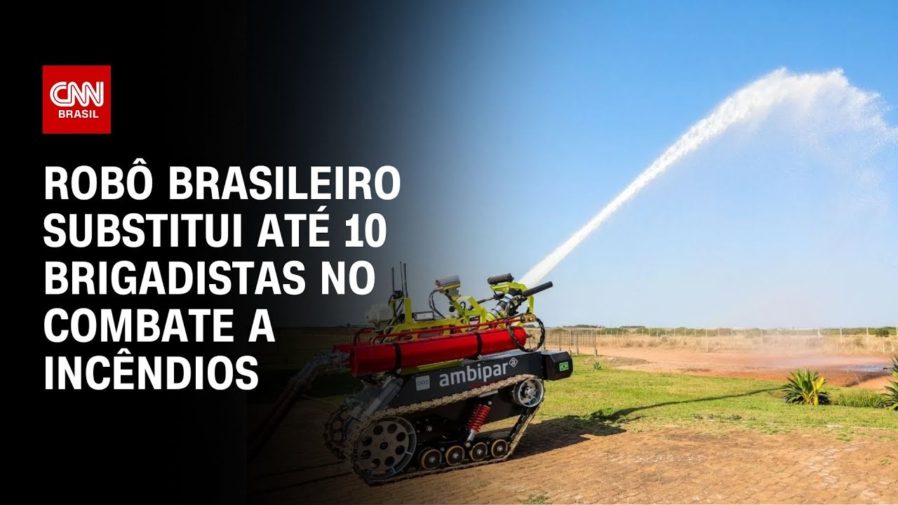 Robô brasileiro substitui até 10 brigadistas no combate a incêndios | CNN PRIME TIME