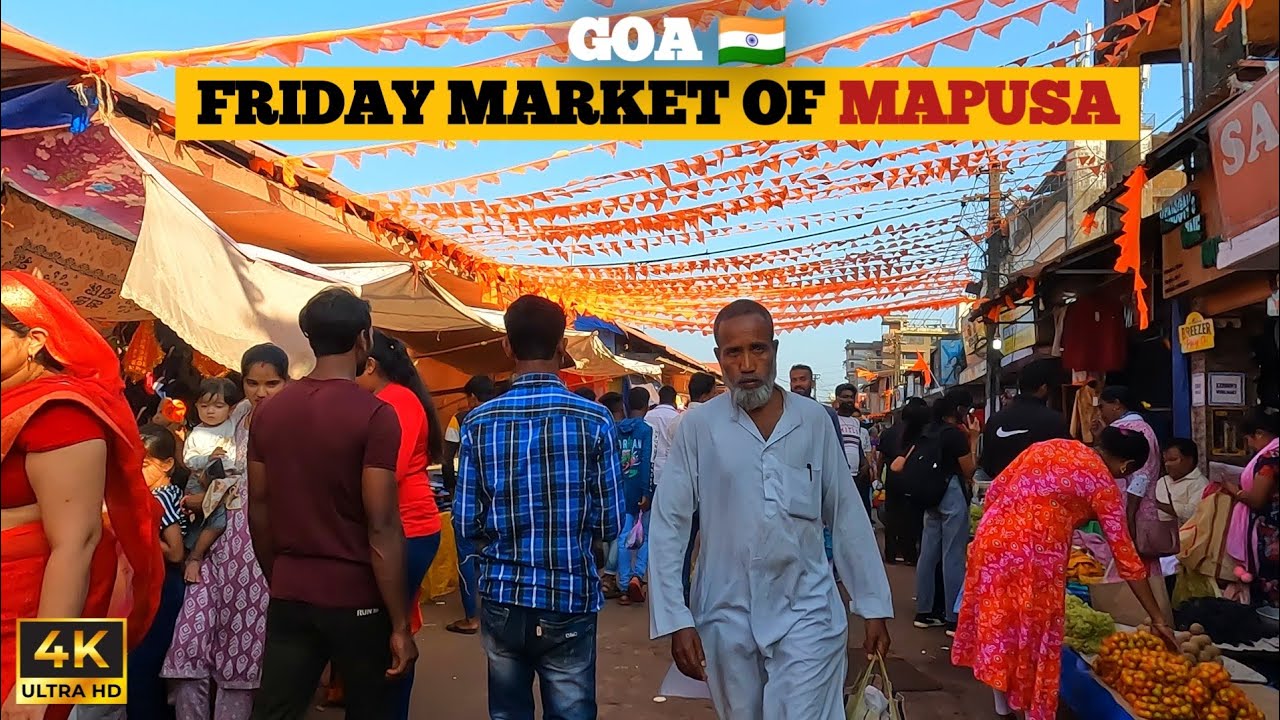 🇮🇳 Goa 4k : Mapusa Friday market, Feb 2024