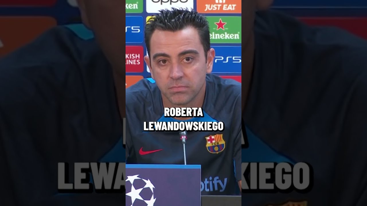 &bdquo;OPISZ LEWANDOWSKIEGO W TRZECH SŁOWACH&rdquo;. XAVI PRZYJĄŁ WYZWANIE 👏 #SHORT
