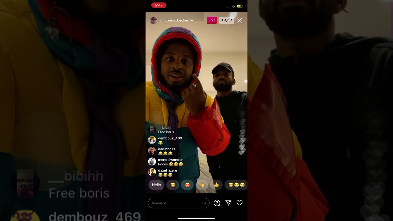 Boris becker Instagram Live parle de prison