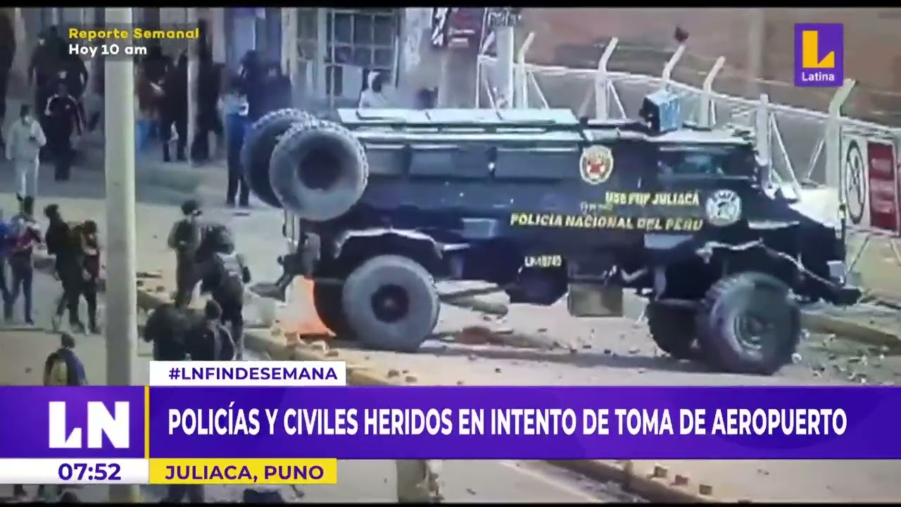 Puno: Policías y civiles heridos en intento de toma de aeropuerto en Juliaca