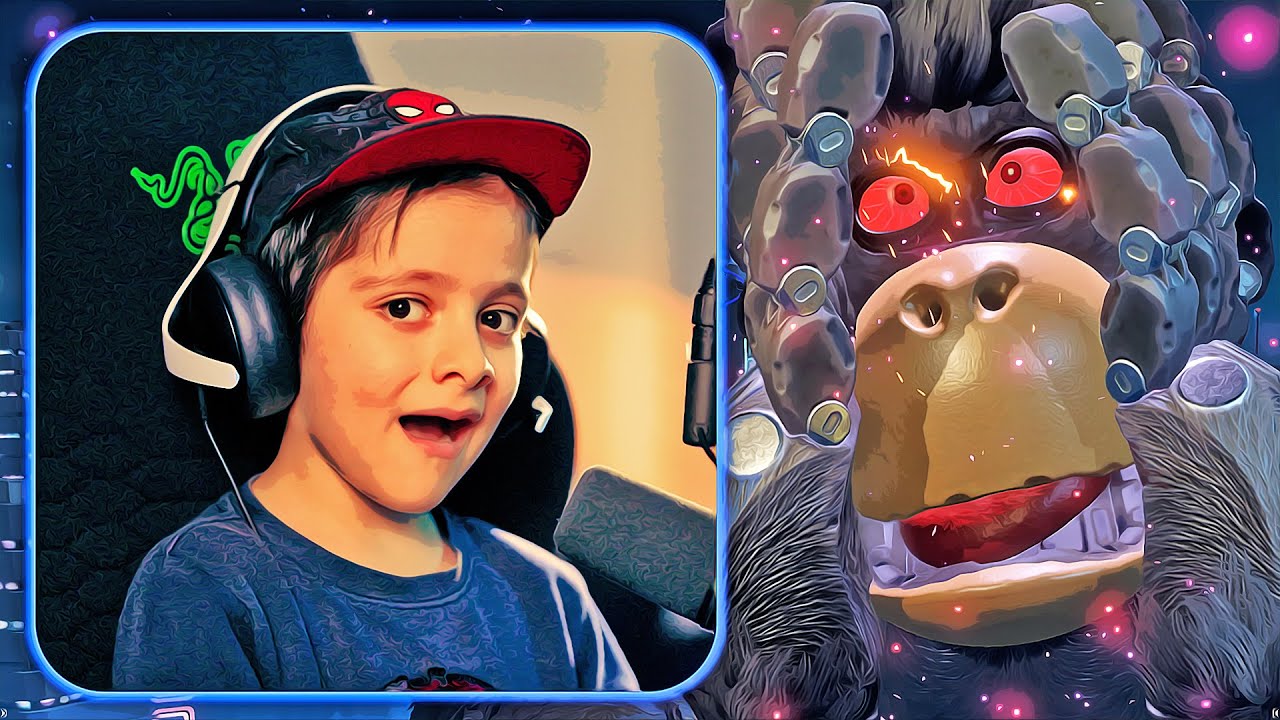 Astro Bot Mighty Chewy Boss Fight 🐵🍌 | Funny Monkey Battle for Kids