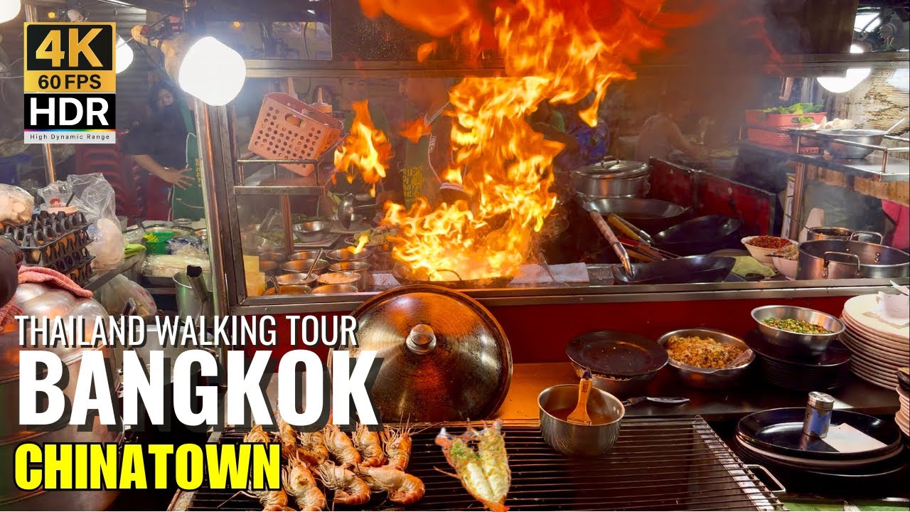 🍜 Chinatown Bangkok: The Ultimate Street Food Tour On Yaowarat Road! [4K HDR]