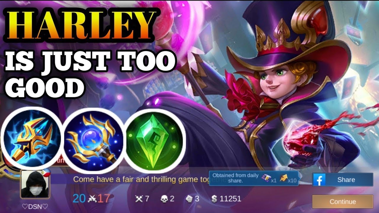 MVP! HARLEY Best Build 2021 Top Global 1   Top Global HARLEY 2022  MLBB