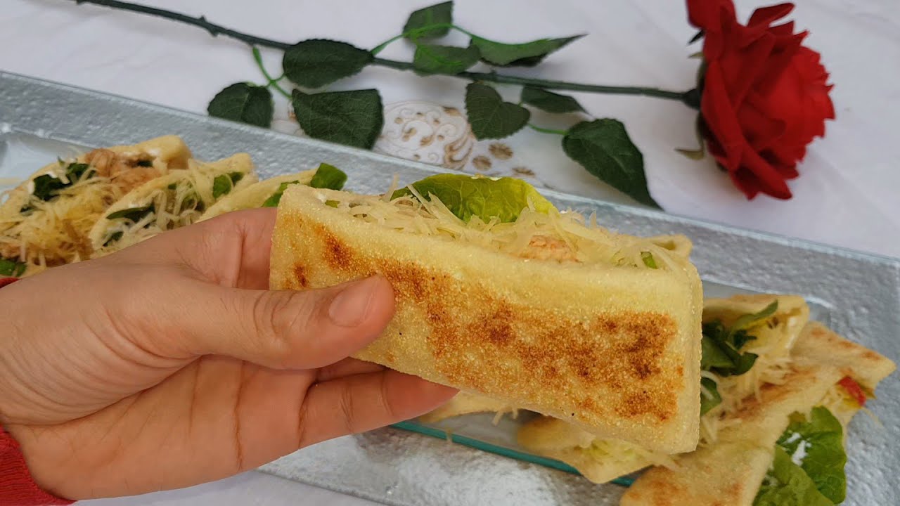 سندويش الشاورما بعجينة البطبوط و الطريقة مبسطة / شهيوات رمضان 17