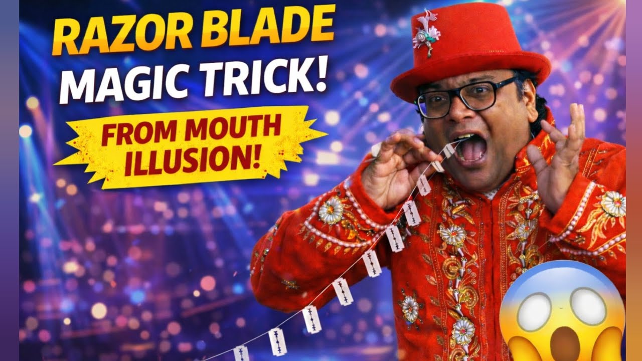 Razor Blade Magic Trick 😱☠️🪄 | The Magician Raaz 